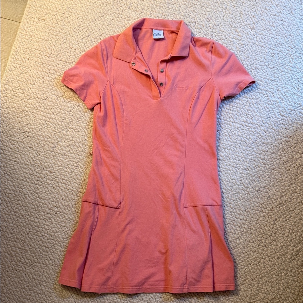Outdoor Voices Coral Pink Polo Dress
